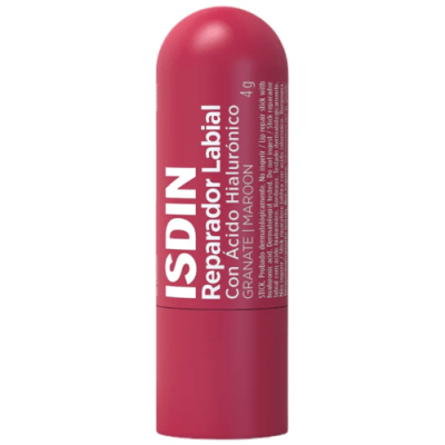 Isdin Reparador Labial Stick Granate 4g, hidratación y color