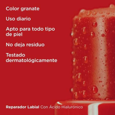 Isdin Reparador Labial Stick Granate 4g, hidratación y color