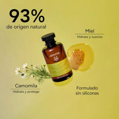 Apivita Champú Suave Uso Diario 250ml para cuero cabelludo sensible