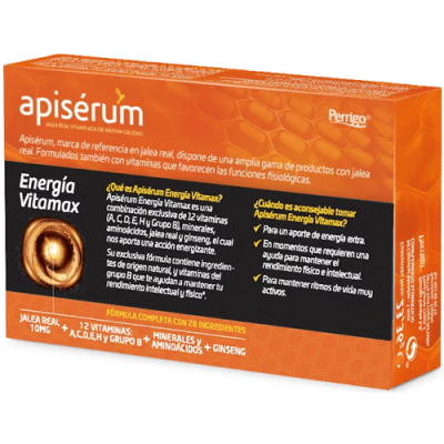 Apisérum Energía Vitamax 30 Cápsulas - Rendimiento y Energía