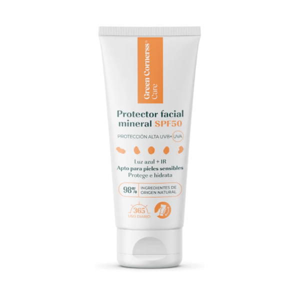 PROTECTOR FACIAL MINERAL SPF 50 GREEN CORNERSS 1 TUBO 50 ML