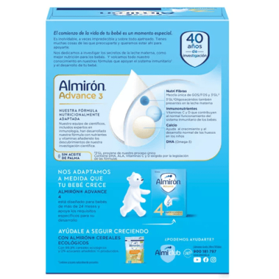 Leche de crecimiento Almirón Pronutra con HMO, DHA y vitaminas