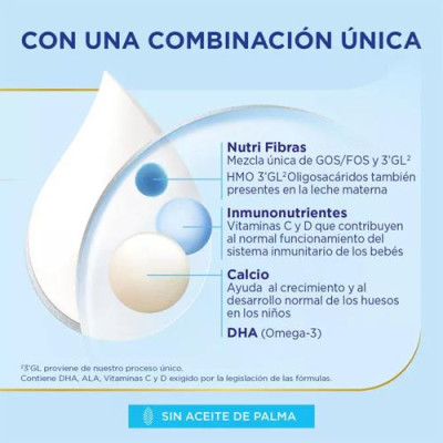 Leche de crecimiento Almirón Pronutra con HMO, DHA y vitaminas