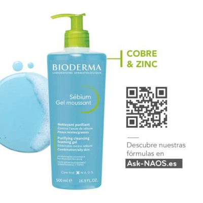 Bioderma Sébium Gel Moussant 2x500ml Limpiador Facial Acne
