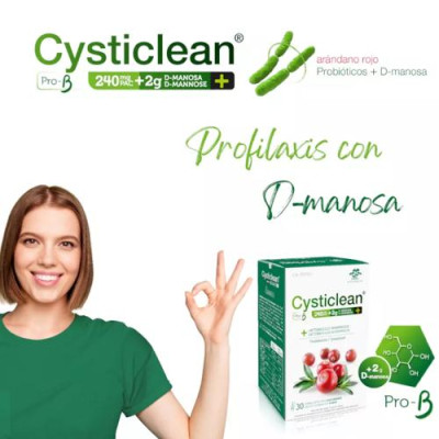 Cysticlean PRO-B D-Manosa 30 Sobres para vías urinarias sanas