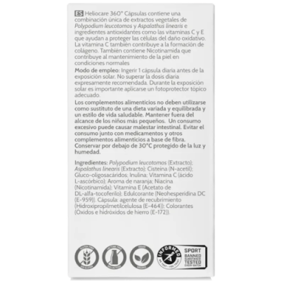 Heliocare 360 Cápsulas | Fotoprotección y Antioxidante 2x30