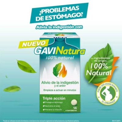 GaviNatura Alivio Indigestión y Ardor 14 comprimidos 100% natural