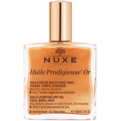 Nuxe Huile Prodigieuse OR 100 ml: aceite seco iluminador piel y pelo
