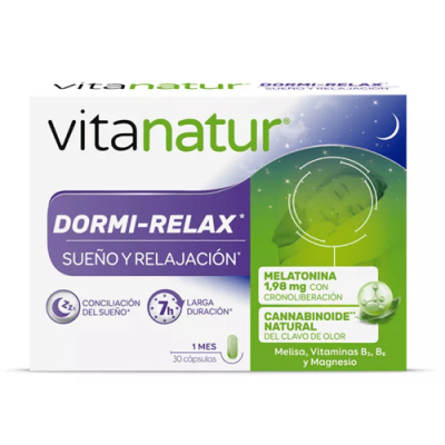 Complemento relajante con melatonina, melisa y vitaminas para dormir