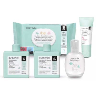 Suavinex Bolso Cosmética Bebé Rosa con 4 productos esenciales