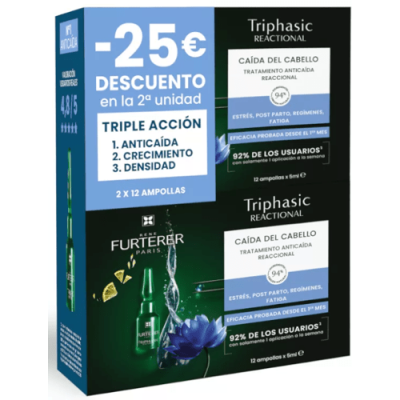 René Furterer Triphasic Reaccional Tratamiento Anticaída 24ud