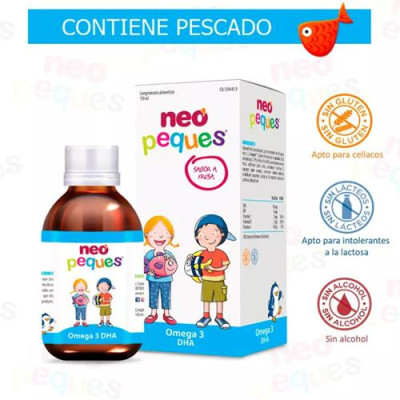 Neo Peques Omega 3 Jarabe Infantil 150ml - Sabor Fresa, Vitaminas